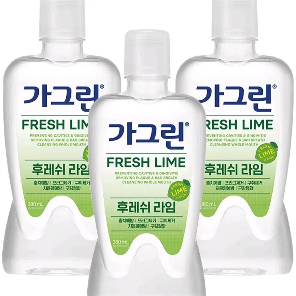 가그린 후레쉬라임 380ml 3개