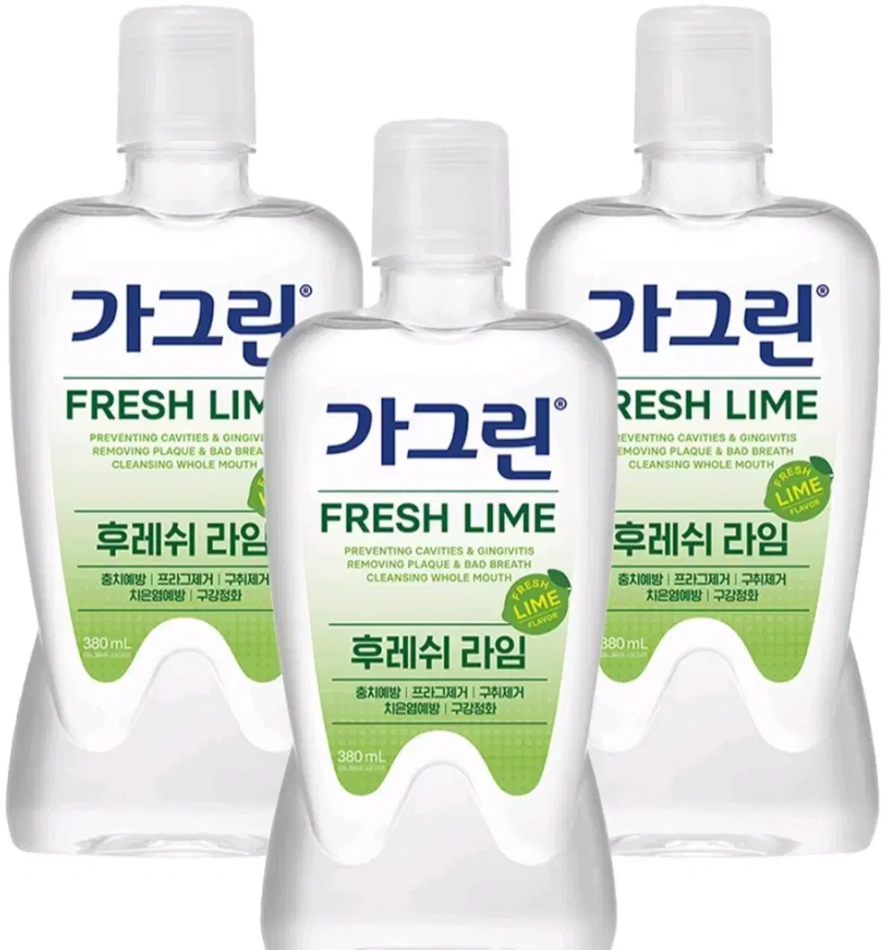 가그린 후레쉬라임 380ml 3개