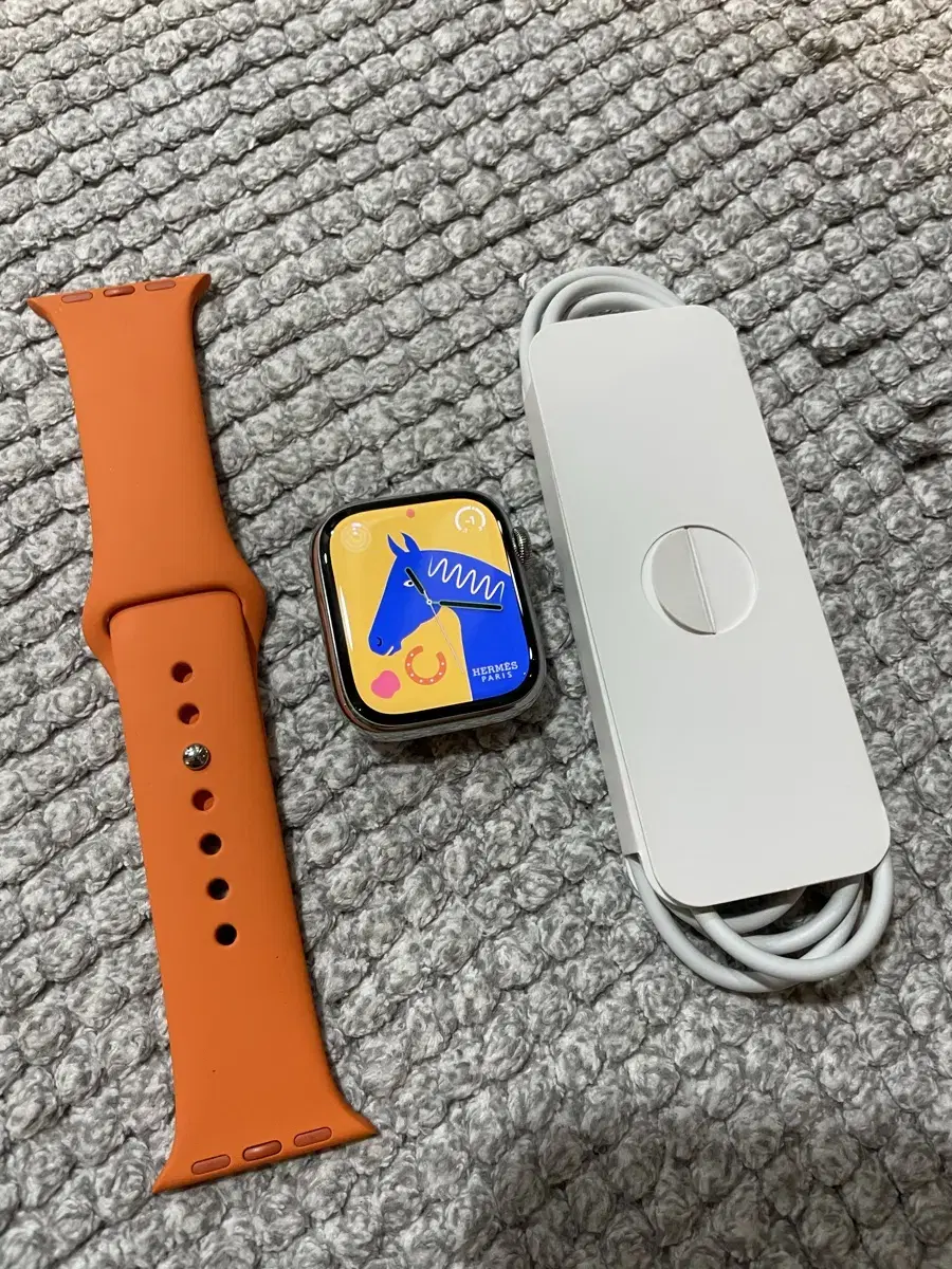 Hermes Silver 41mm on Apple Watch 7