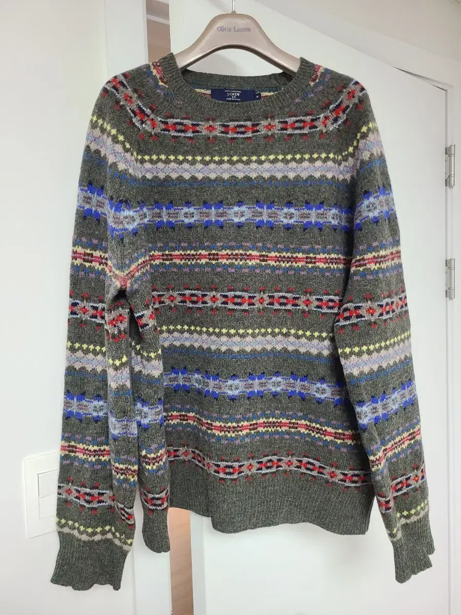 j.crew Lambswool Fair Isle Knit M