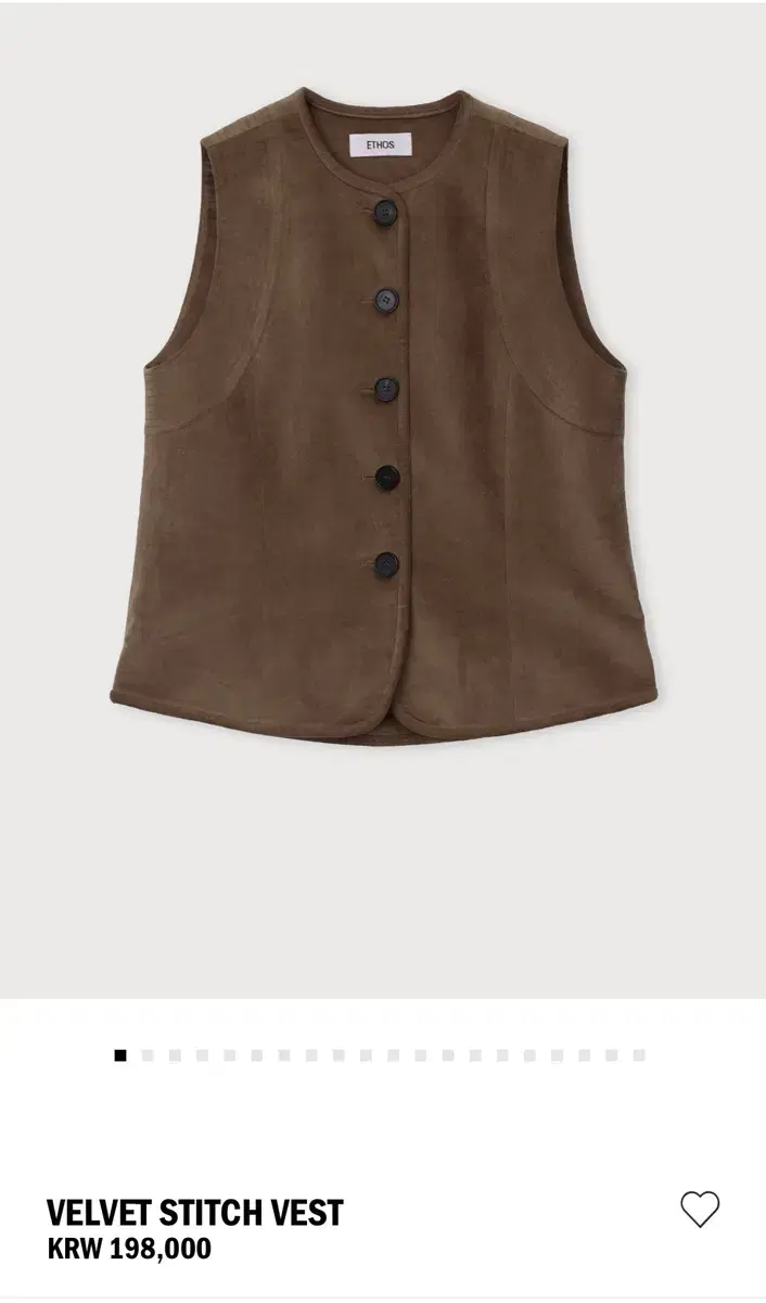 Ethos Ethos Stitch Velvet Vest Brown