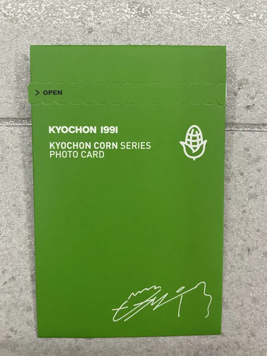 Kyochon Green Corn Photo Card sealed + Shopping Bag