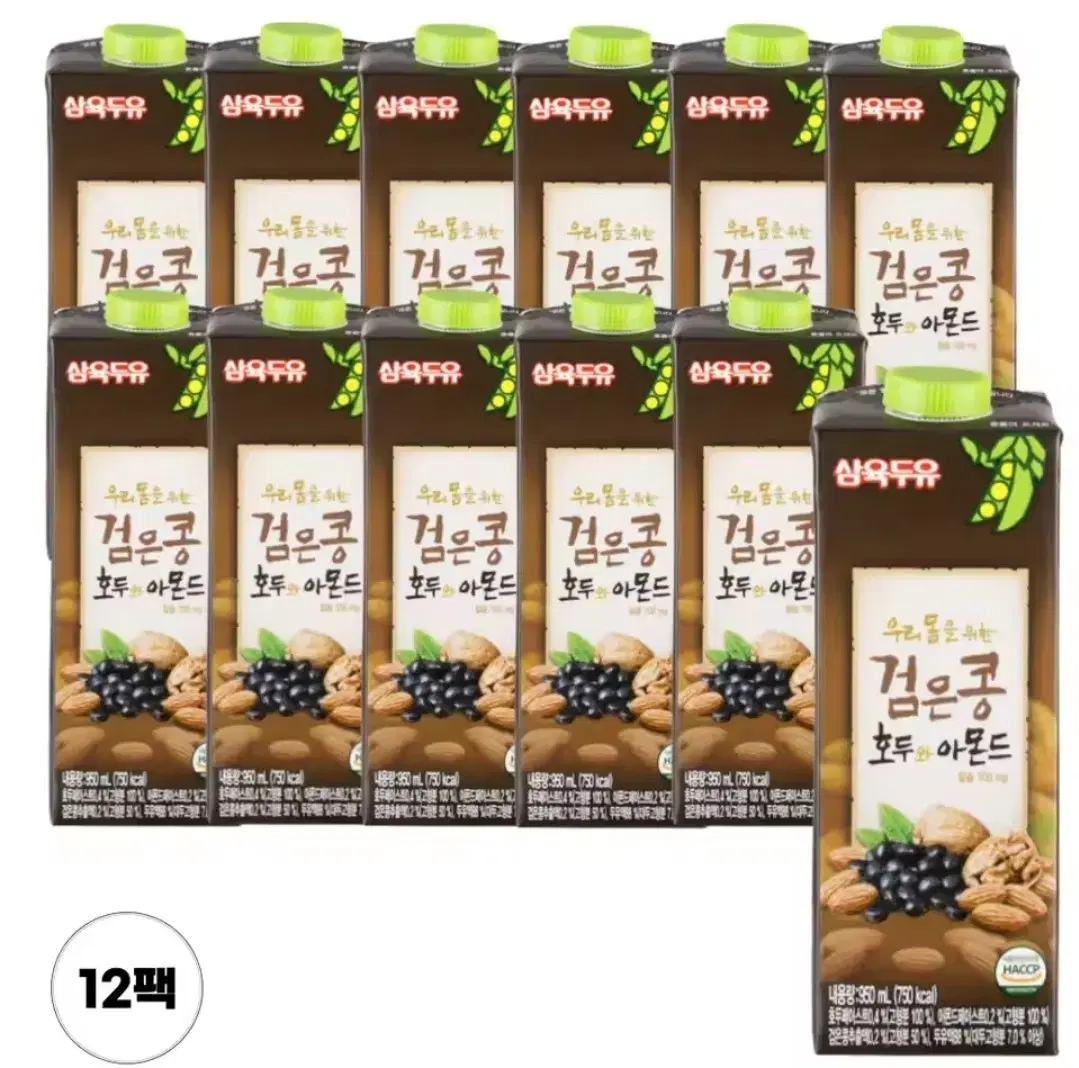 삼육두유 검은콩 호두 아몬드 950ml 12팩