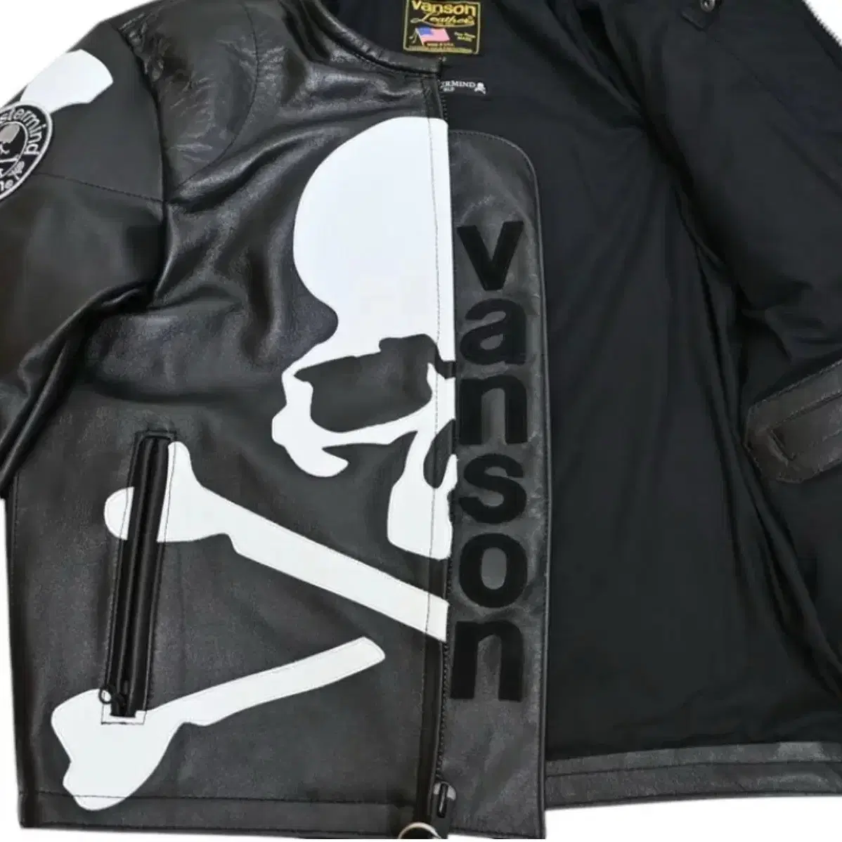 X mastermaind cow leather riders jacket