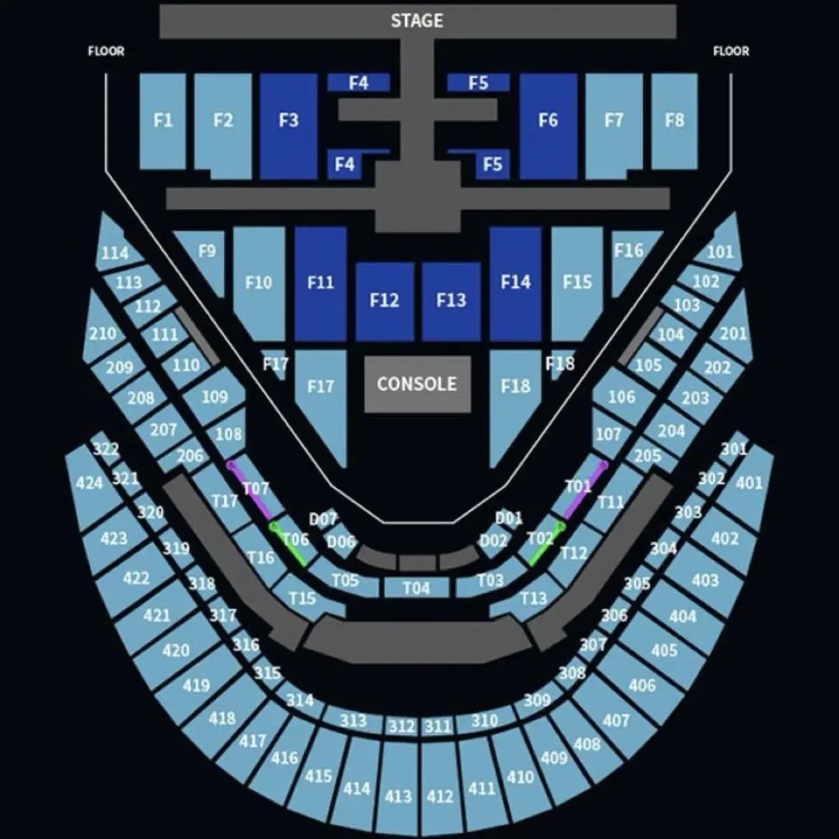 엔시티 일이칠 127 콘서트 막콘 F13 실질6열 양도