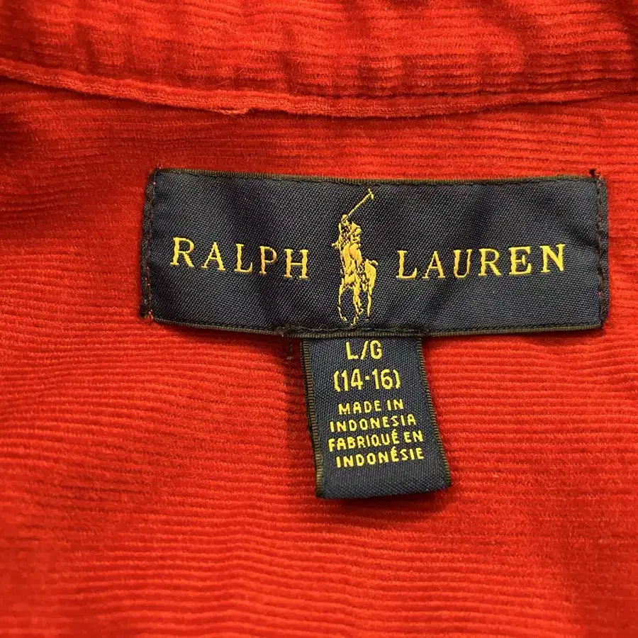 2 랄프로렌(RALPH LAUREN) 골덴 셔츠 L(14-16)