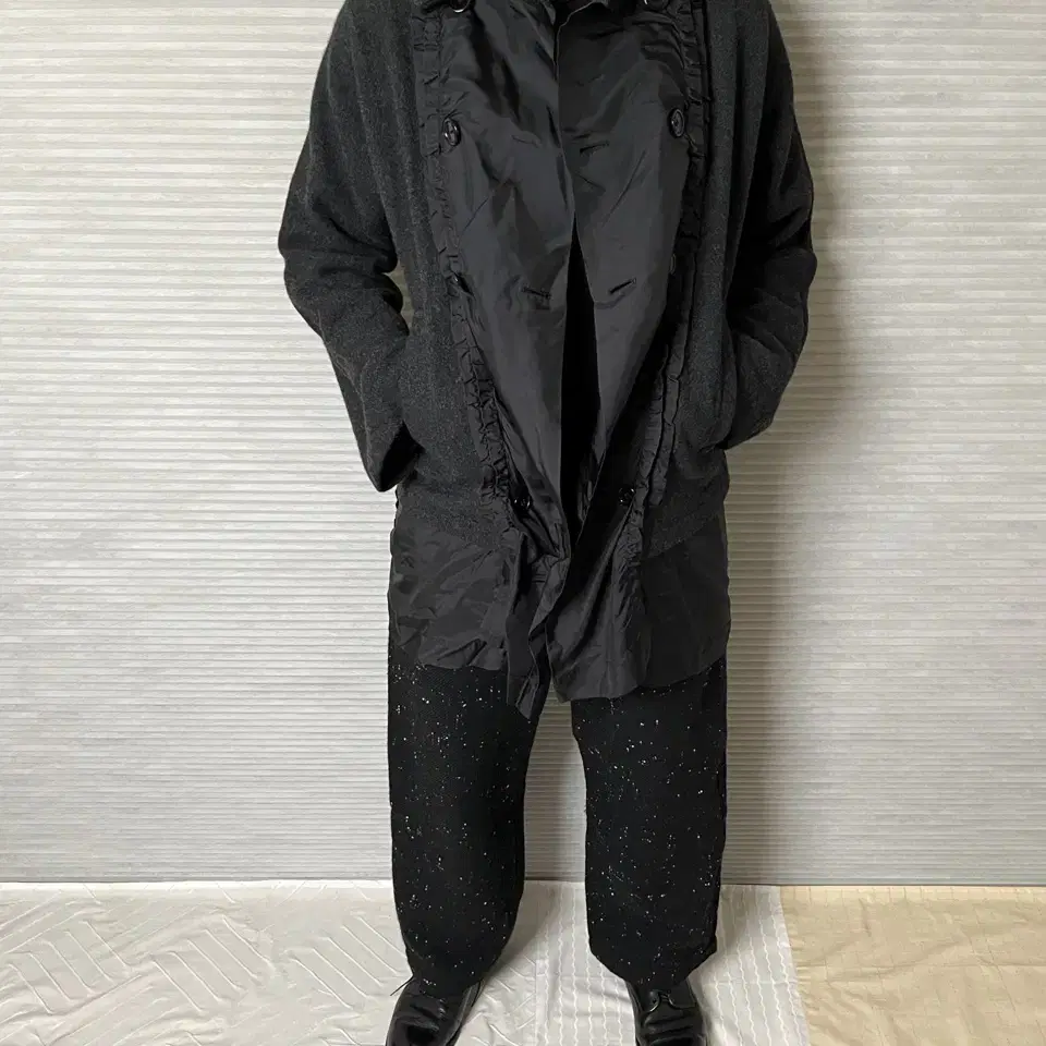 꼼데가르송 레이어드 더블코트 comme des garcons tricot