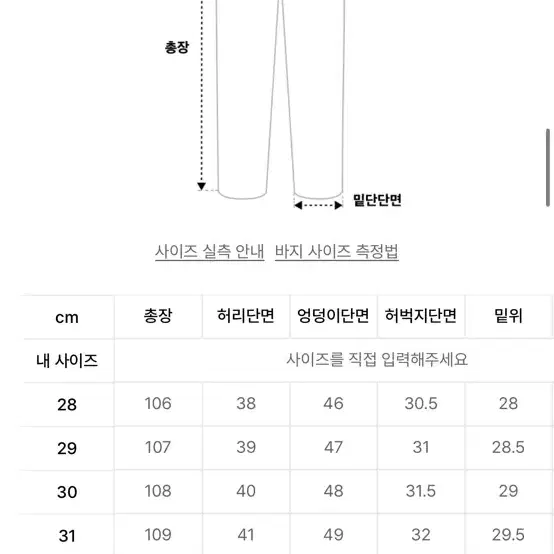 모드나인 데님 새상품 (33사이즈)