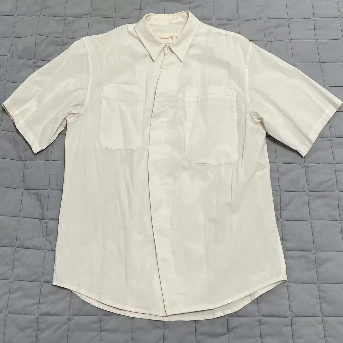 stu office round line half shirt ivory