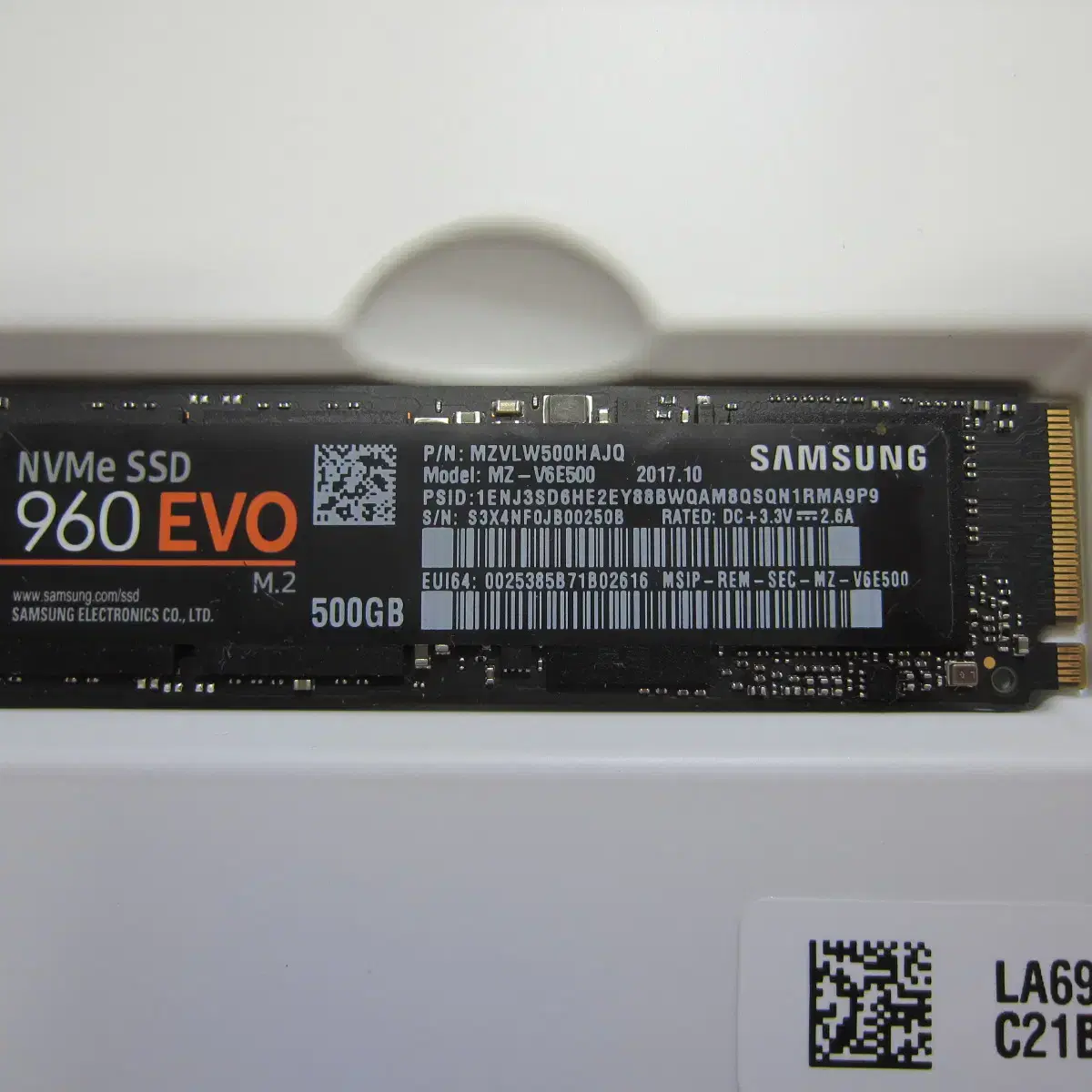 삼성전자 SSD 960 EVO M.2 NVMe 500G