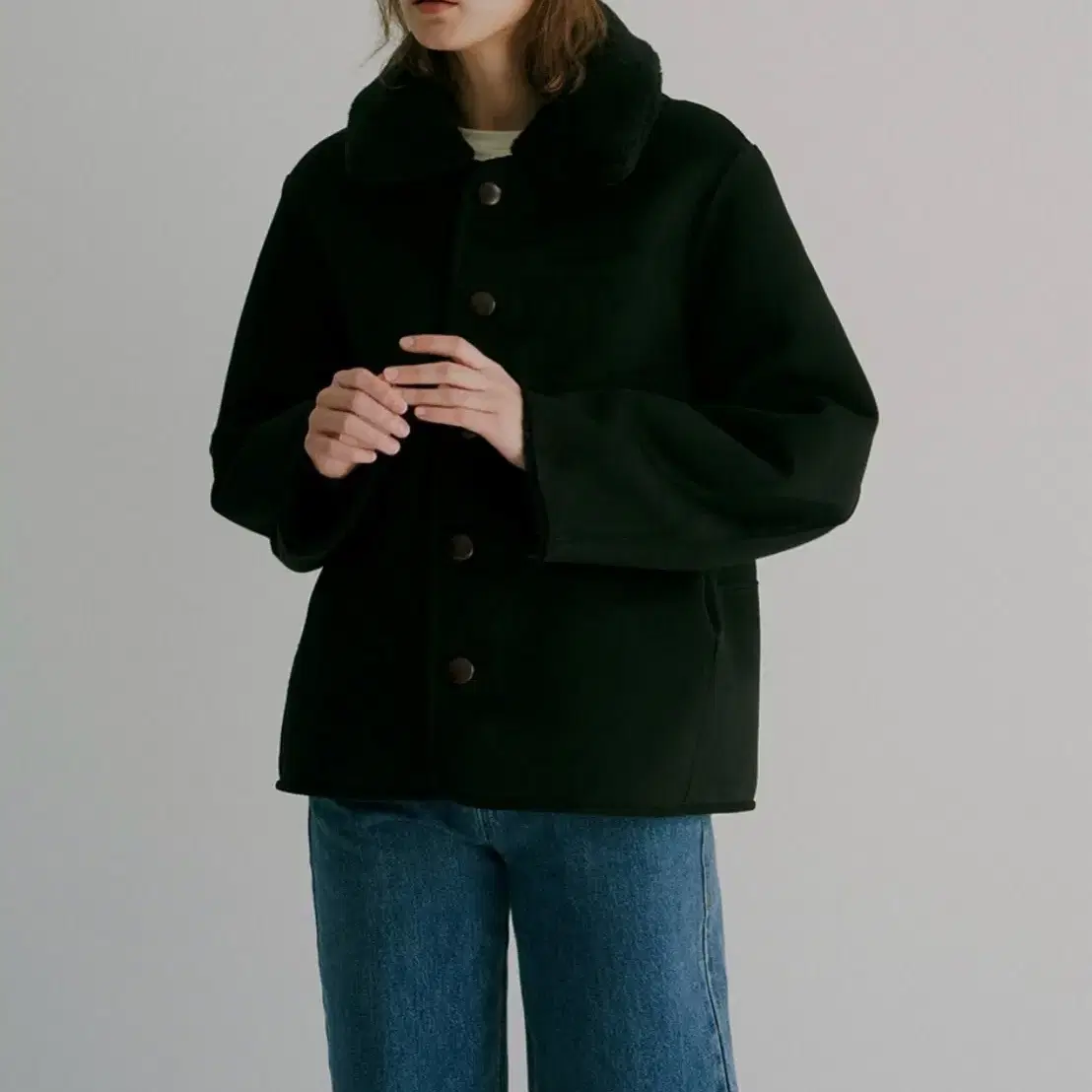 블랭크공삼 리버서블 무스탕(wool shearing reversible