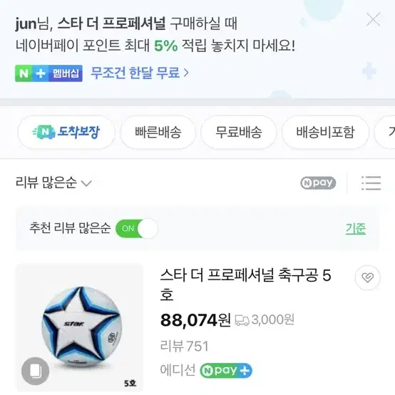 스타 더 프로페셔널 축구공