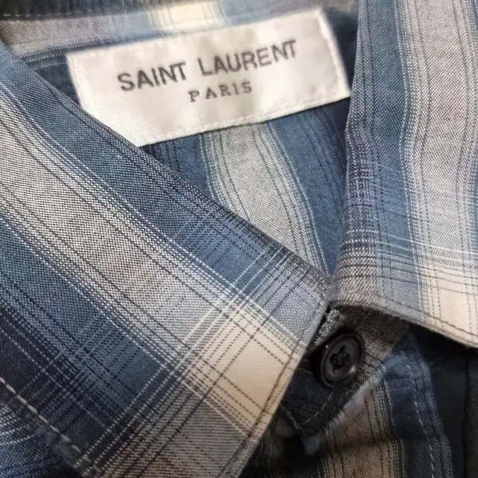 SAINT LAURENT 생로랑 남성 체크 남방 -39사이즈 (상태최상)