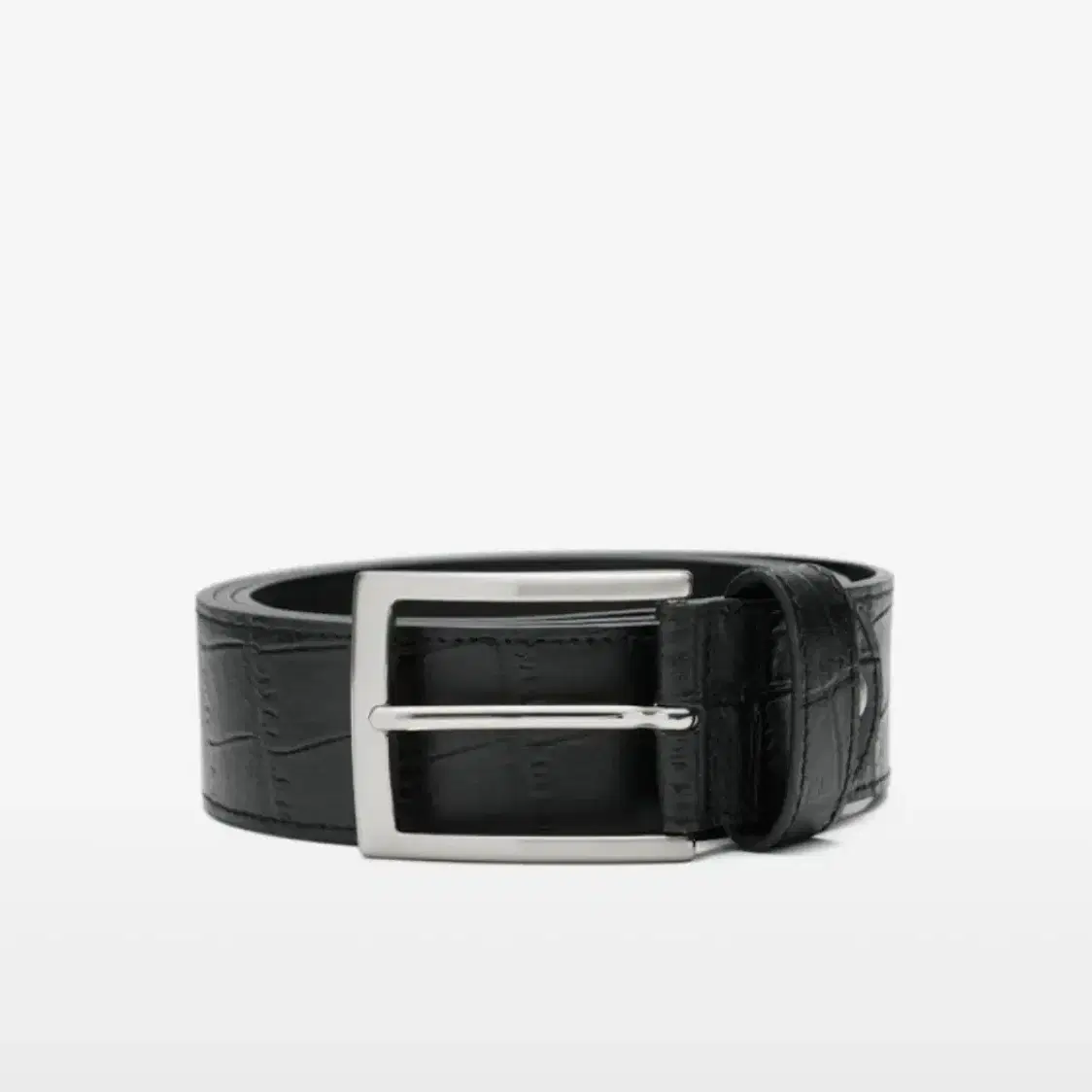 다이닛 벨트 ALLIGATOR LEATHER BELT IN BLACK