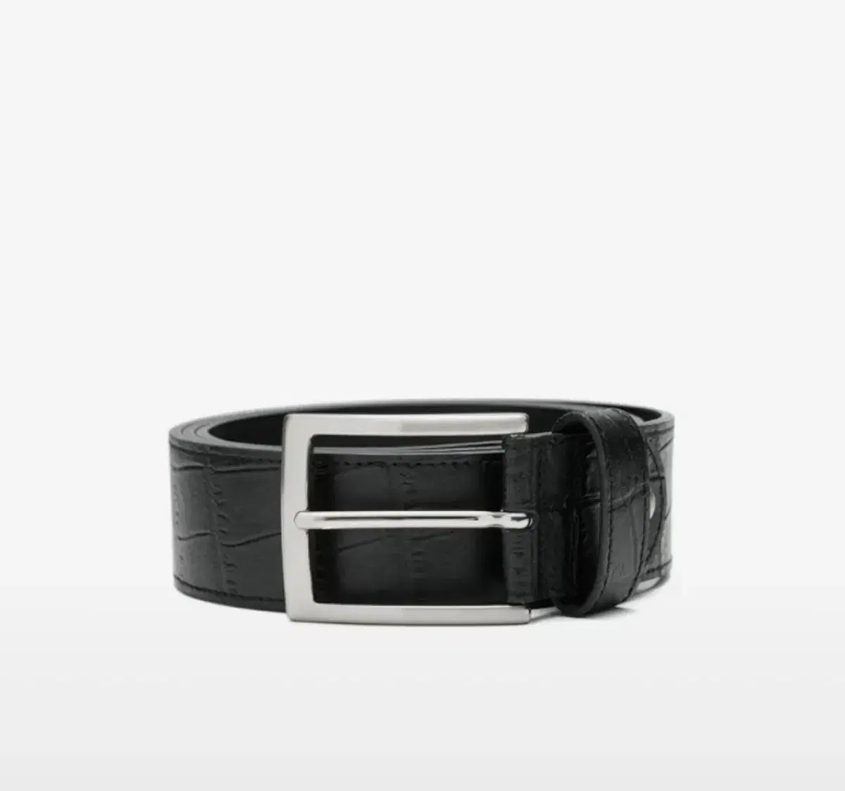 다이닛 벨트 ALLIGATOR LEATHER BELT IN BLACK