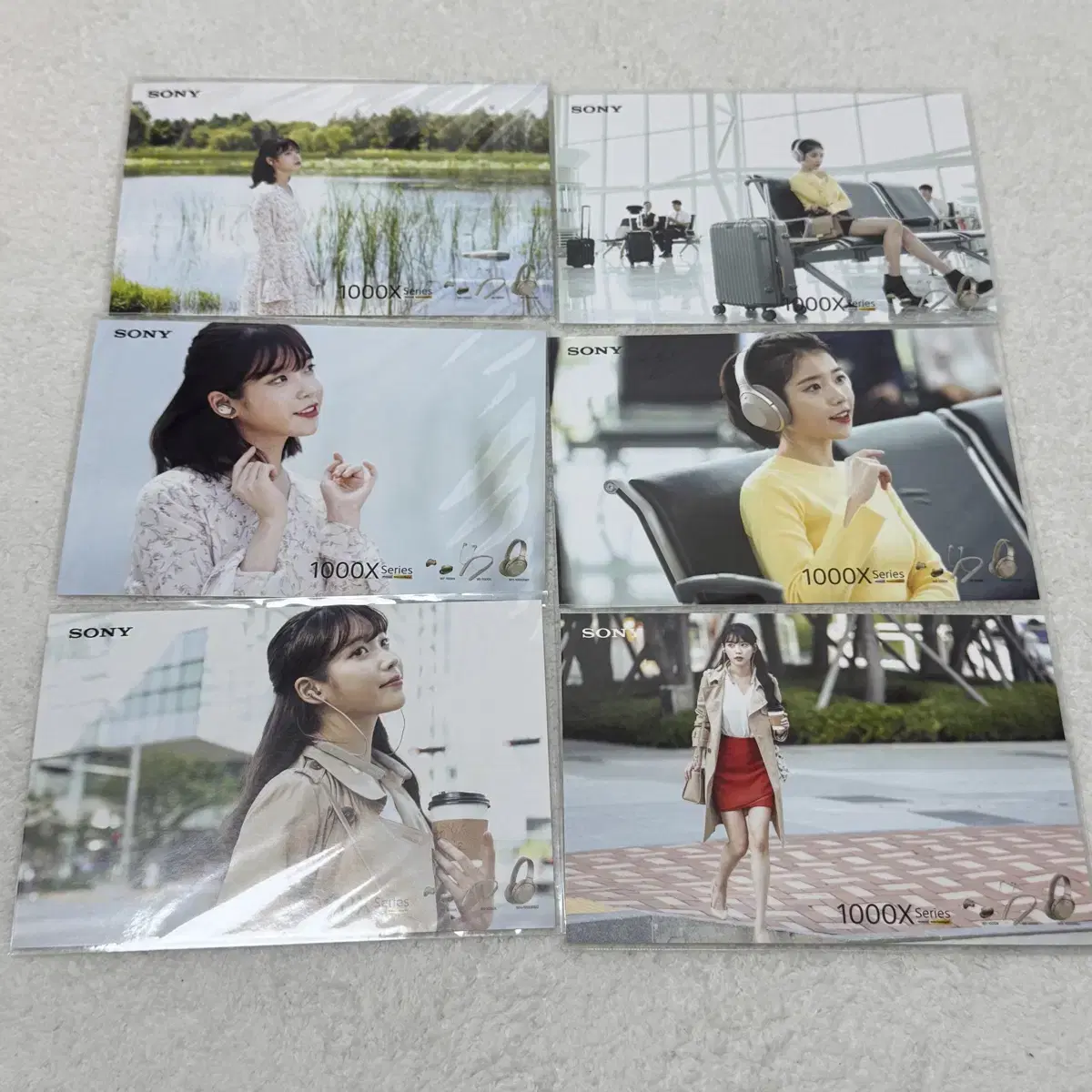 IU's Sony headset photo card postcard