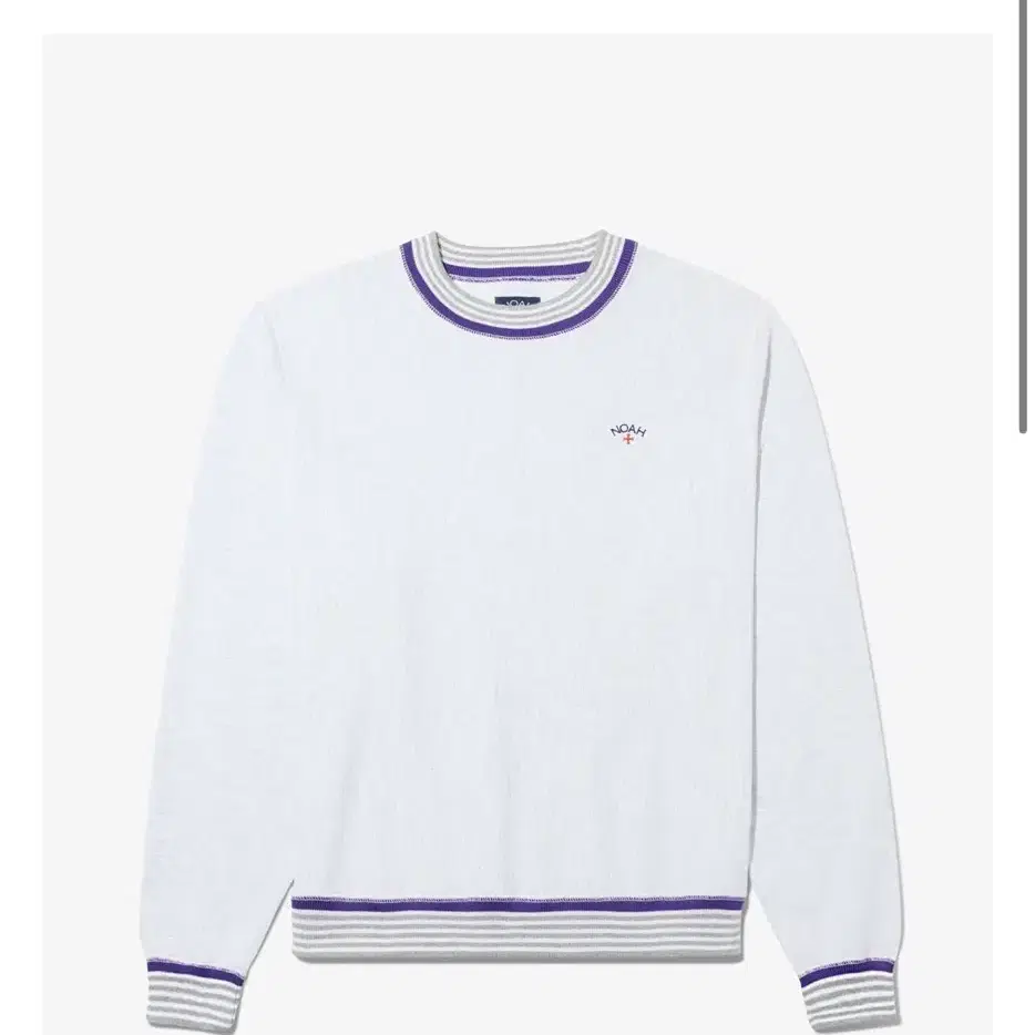 NOAH Striped Rib Crewneck 스트라이프 립 크루넥 애쉬