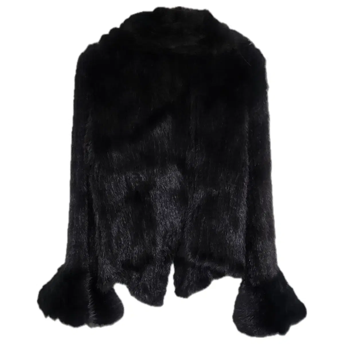 블랙 퍼 자켓 black fur jacket 털