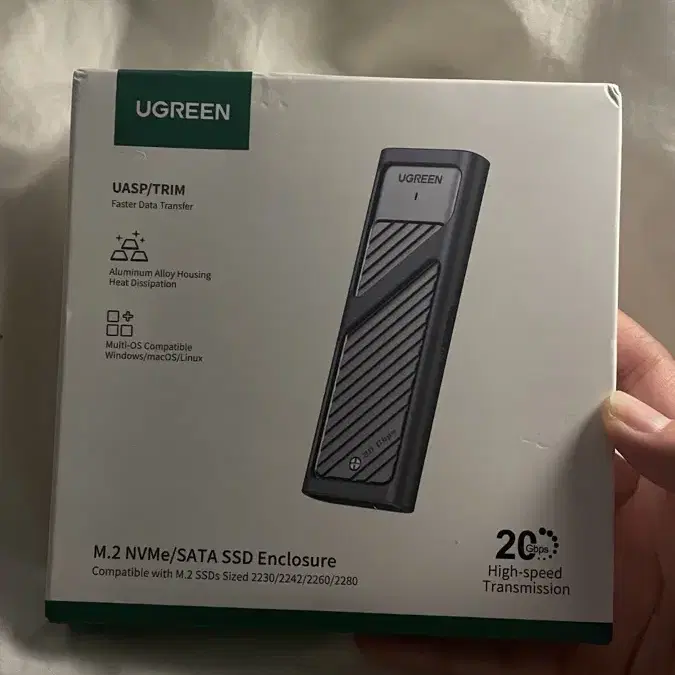 UGREEN SSD 외장하드 케이스 20gbps 인클로저