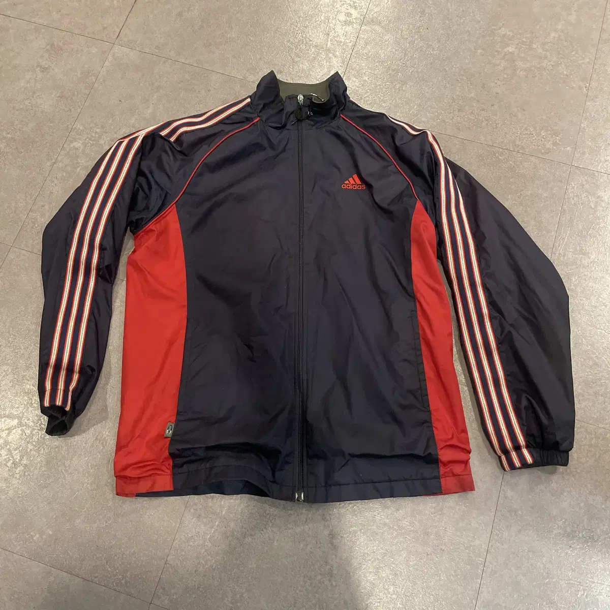 (364) ADIDAS 아디다스 스우시 배색 바람막이 자켓