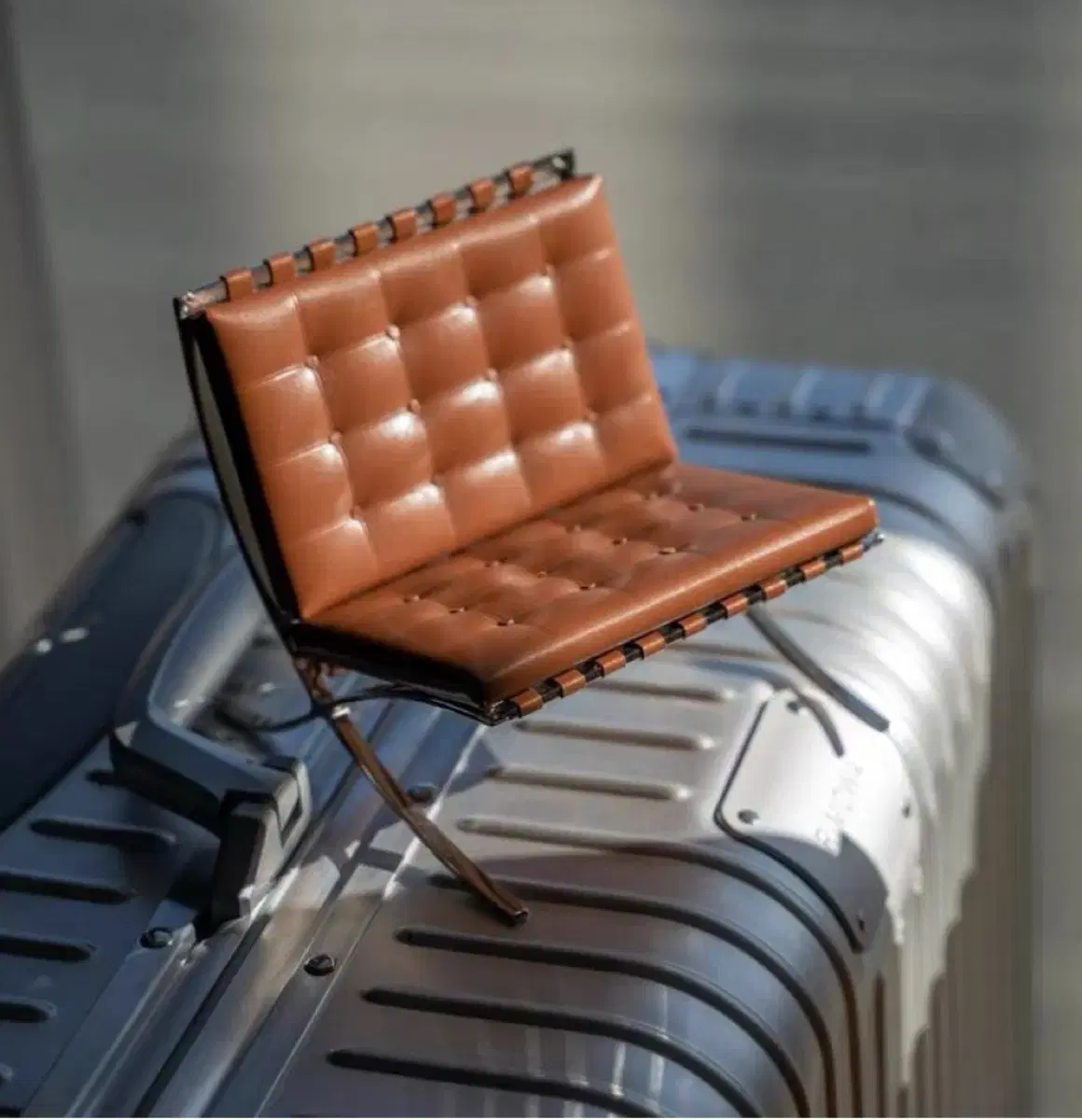 Miniature leather sofa