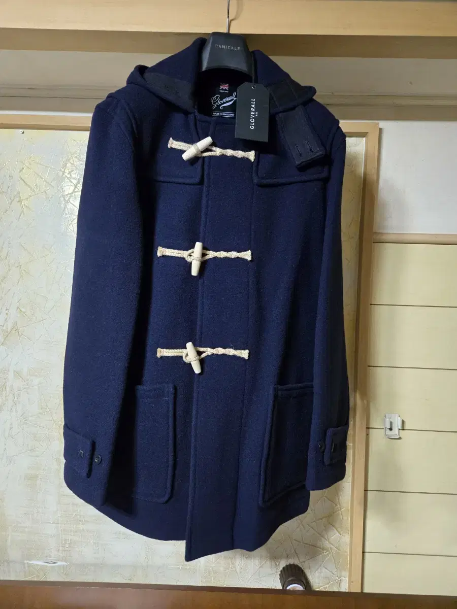 Gloverall Mid Monty Duffel Coat Navy Size L 105 or so New