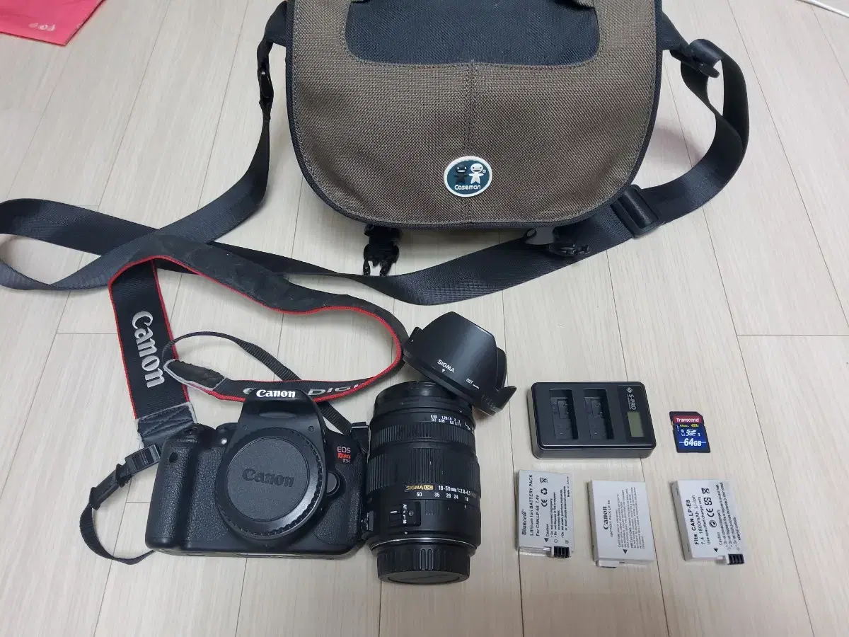 캐논 카메라 EOS t5i (700D 내수) 시그마 18-50 OS 렌즈