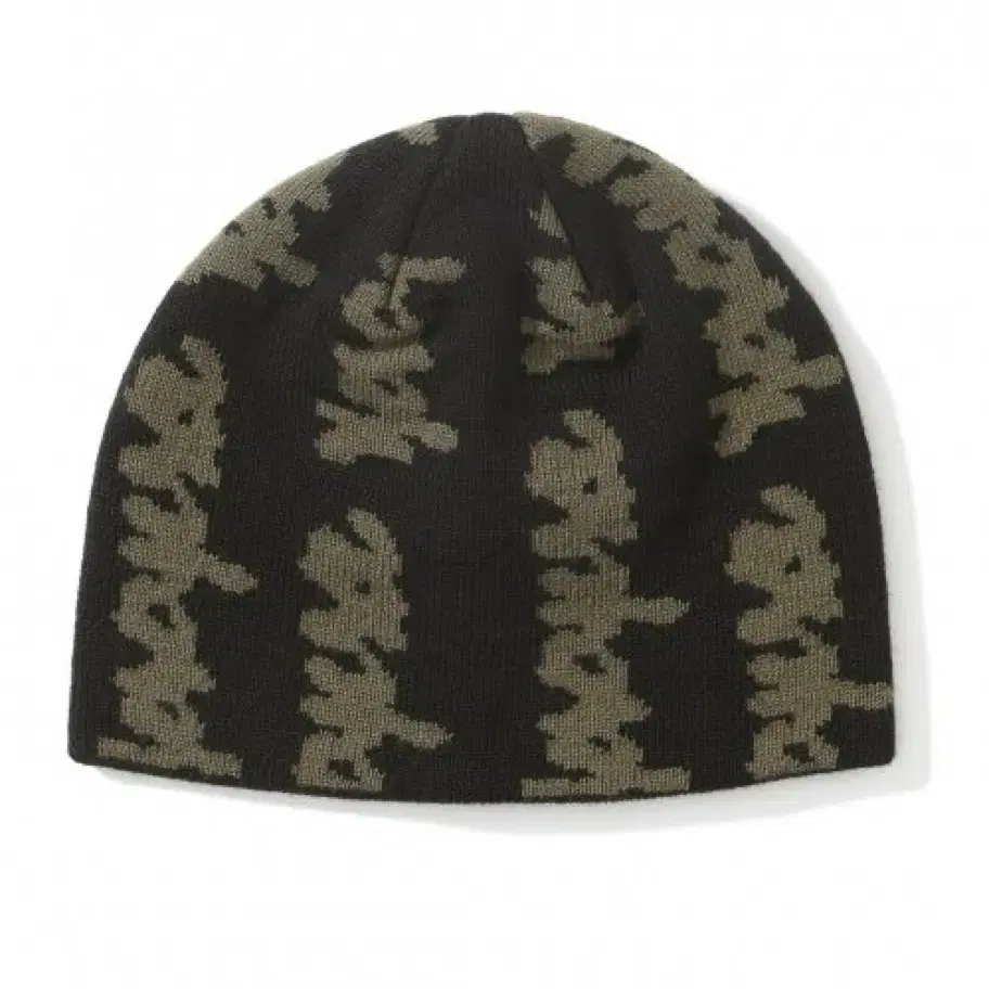 예스아이씨 Doodled Jacquard Beanie Black