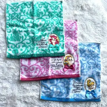 디즈니핸드 타월 프린세스 신데렐라 아리엘 라푼젤