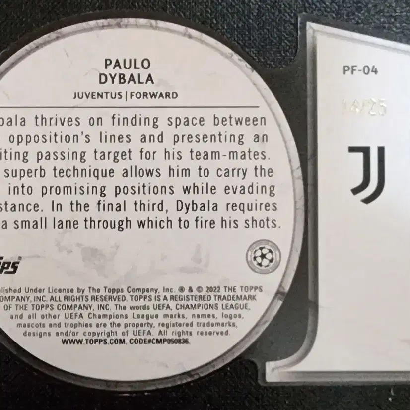 Topps paulo dybala card PF /25한정 1장