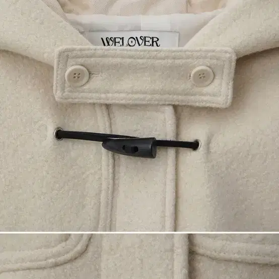 위러버 HOOD DUFFLE COAT - ivory