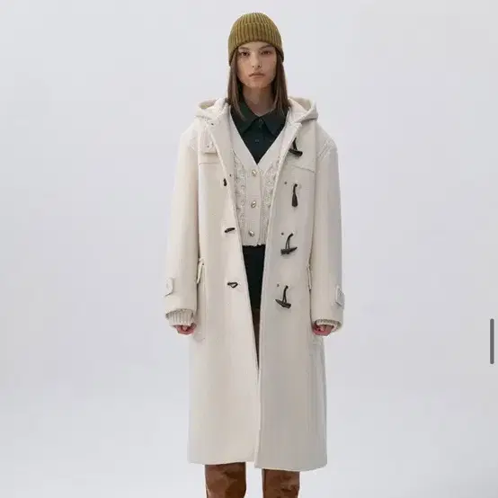 위러버 HOOD DUFFLE COAT - ivory