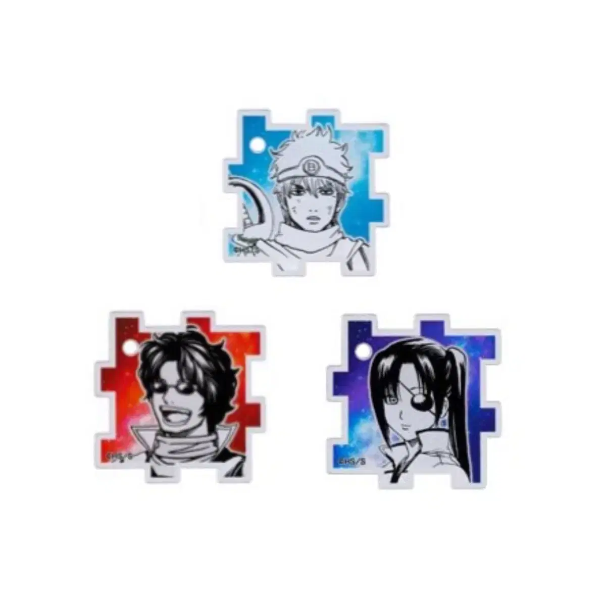 Gintama Pre-Gintama Puzzle acrylic stand Gacha Gintoki White Blood King Kyube Tatsuma Original Gintama