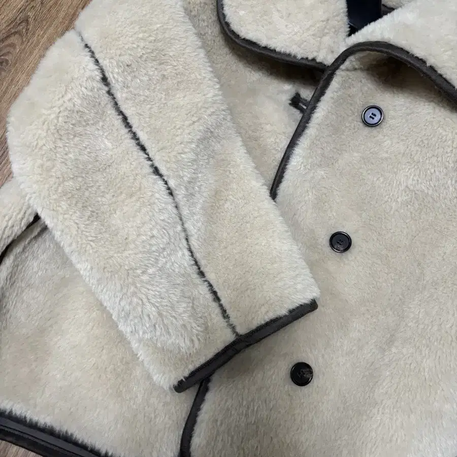 아르켓 포 퍼 자켓 쇼트 파일 자켓 베이지 ARKET Faux Fur S