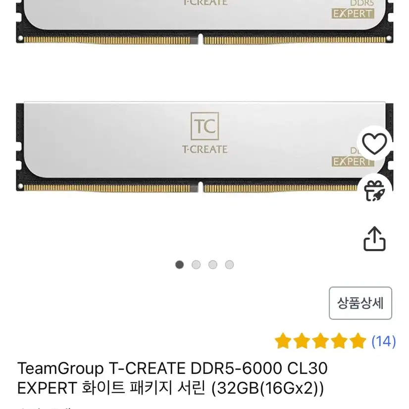 TeamGroup DDR5 화이트 서린 32GB (16GBx2)