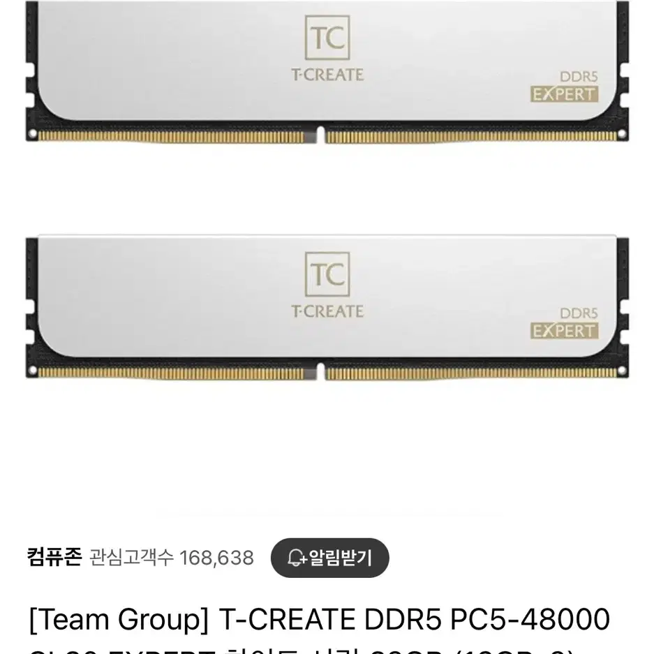 TeamGroup DDR5 화이트 서린 32GB (16GBx2)