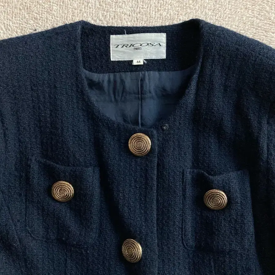 vintage golden button tweed jacket