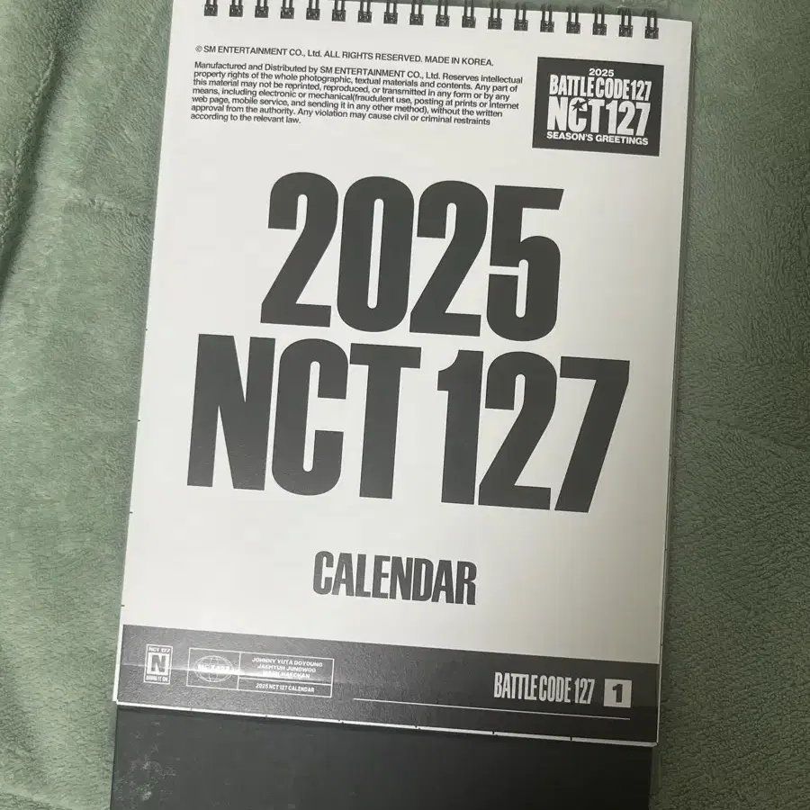 엔시티127 달력 2025 시그 캘린더 시즌그리팅 재현도영정우쟈니유타