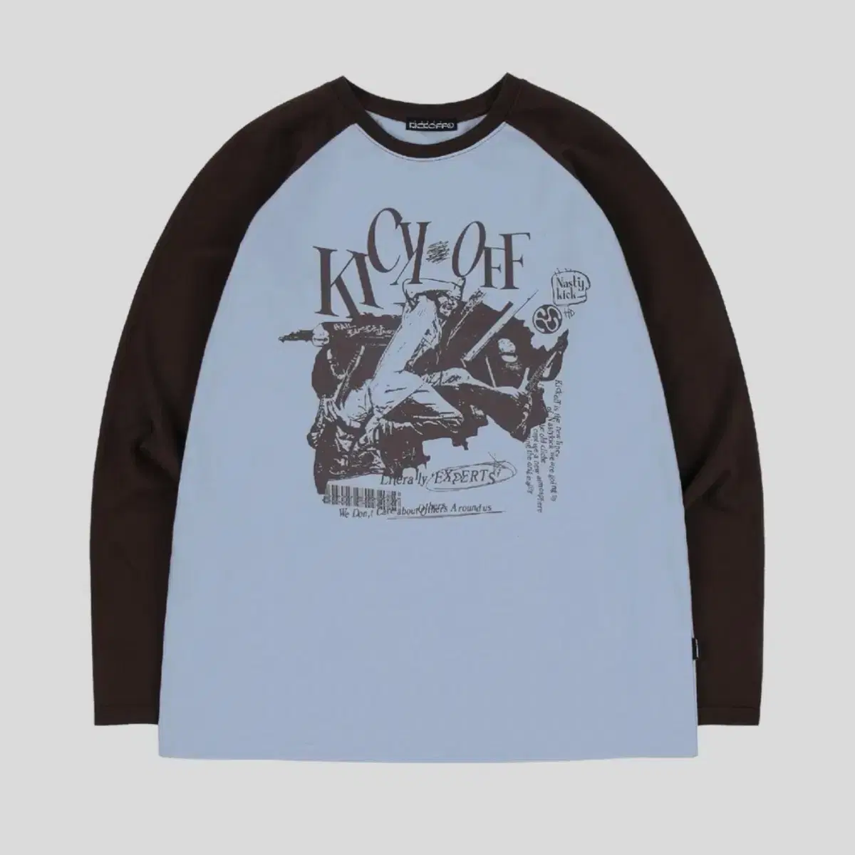 네스티킥 Pitchy Raglan Longsleeve Brown 롱슬리브