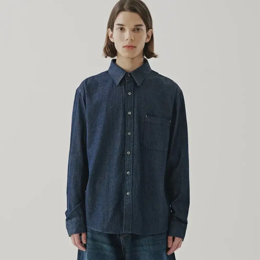 노운 daily denim shirts (blue) 1사이즈