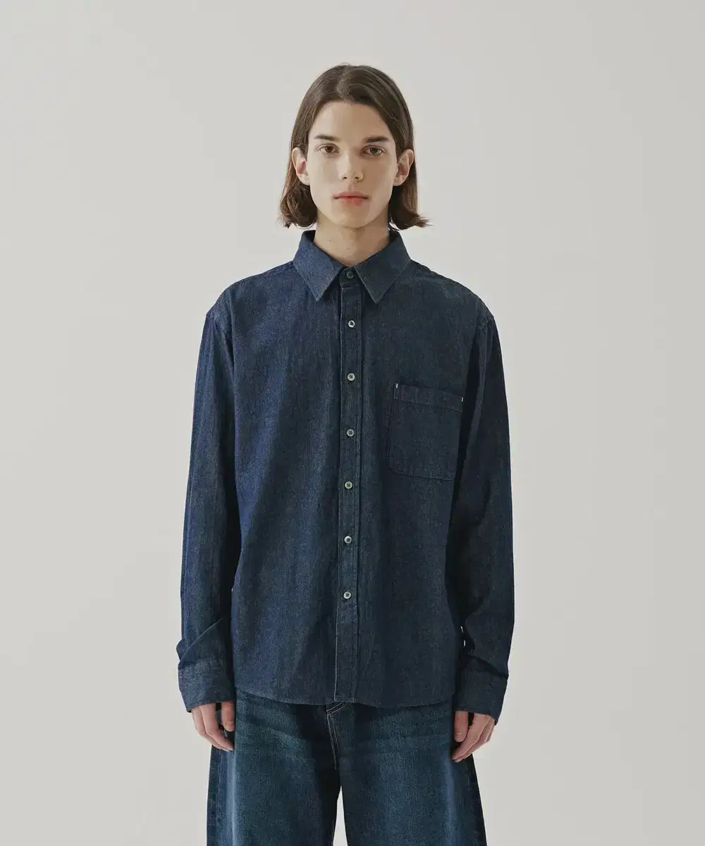 노운 daily denim shirts (blue) 1사이즈