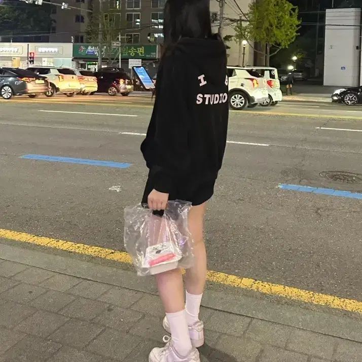 아이앱 HOODIE 블랙/화이트 (M) (L)