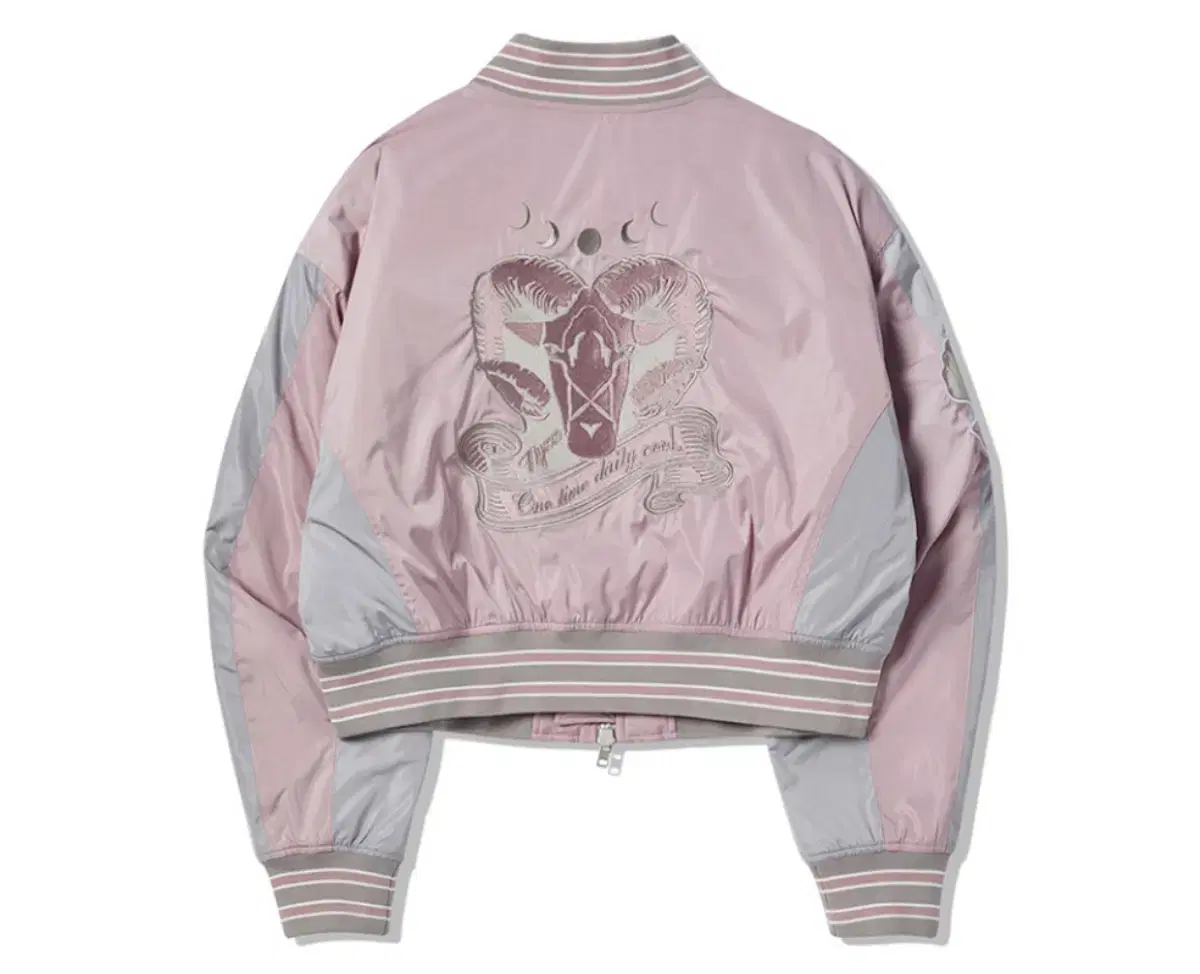 NYXX OVIS COLOR BLOCK BOMBER JACKET PINK