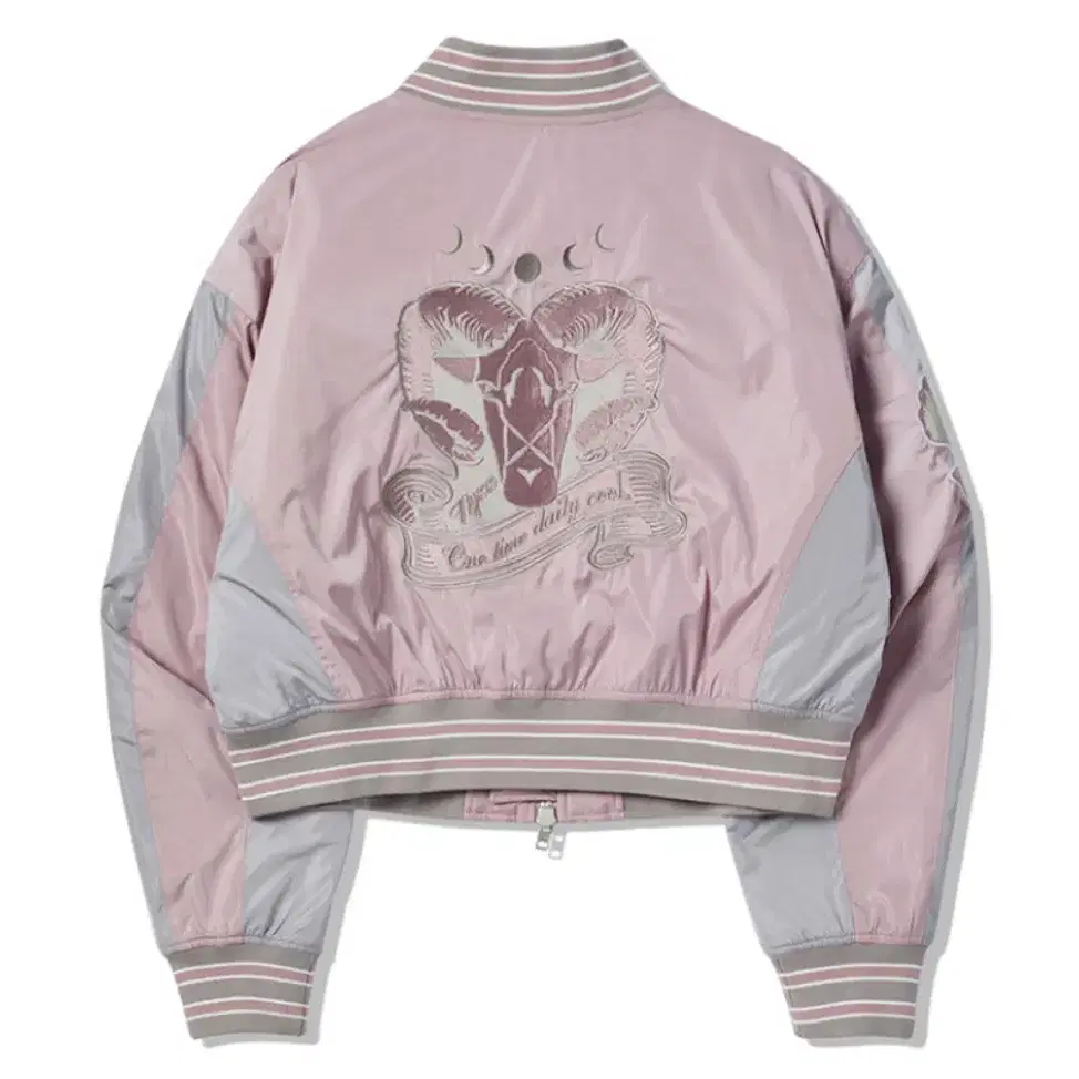 NYXX OVIS COLOR BLOCK BOMBER JACKET PINK