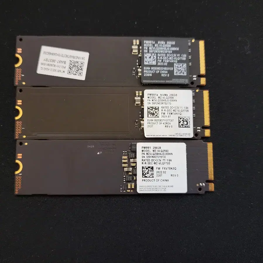 삼성 NVME SSD 256GB 두종류