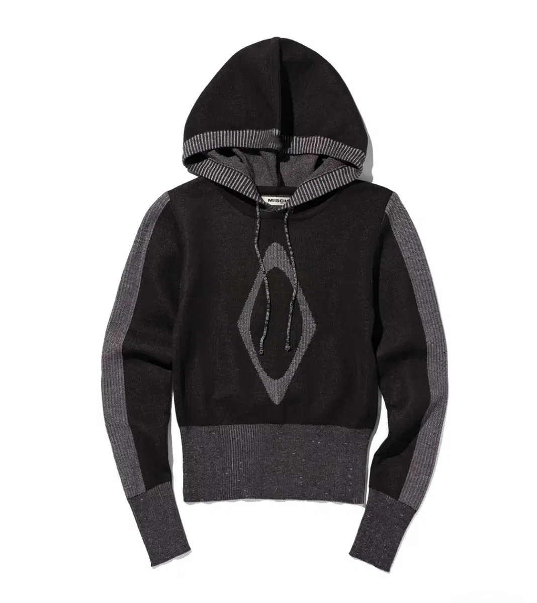 MSCHF RHOMBUS KNIT HOODIE BLACK