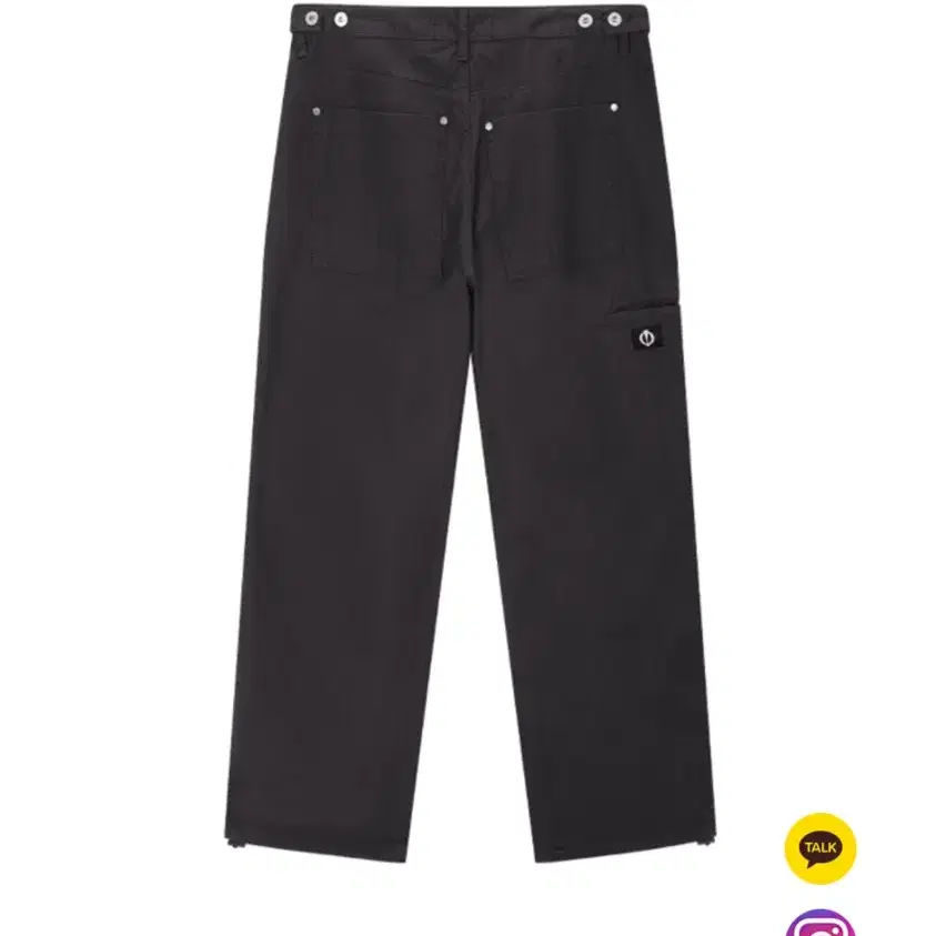 유먼트 LABEL WORK PANTS - CHARCOAL S