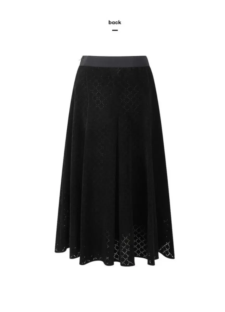 Duel Velvet Flare Skirt 55 Black.