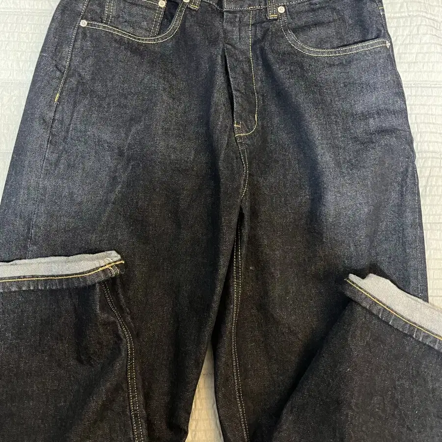 youth wide denim(one wash) M사이즈(short)