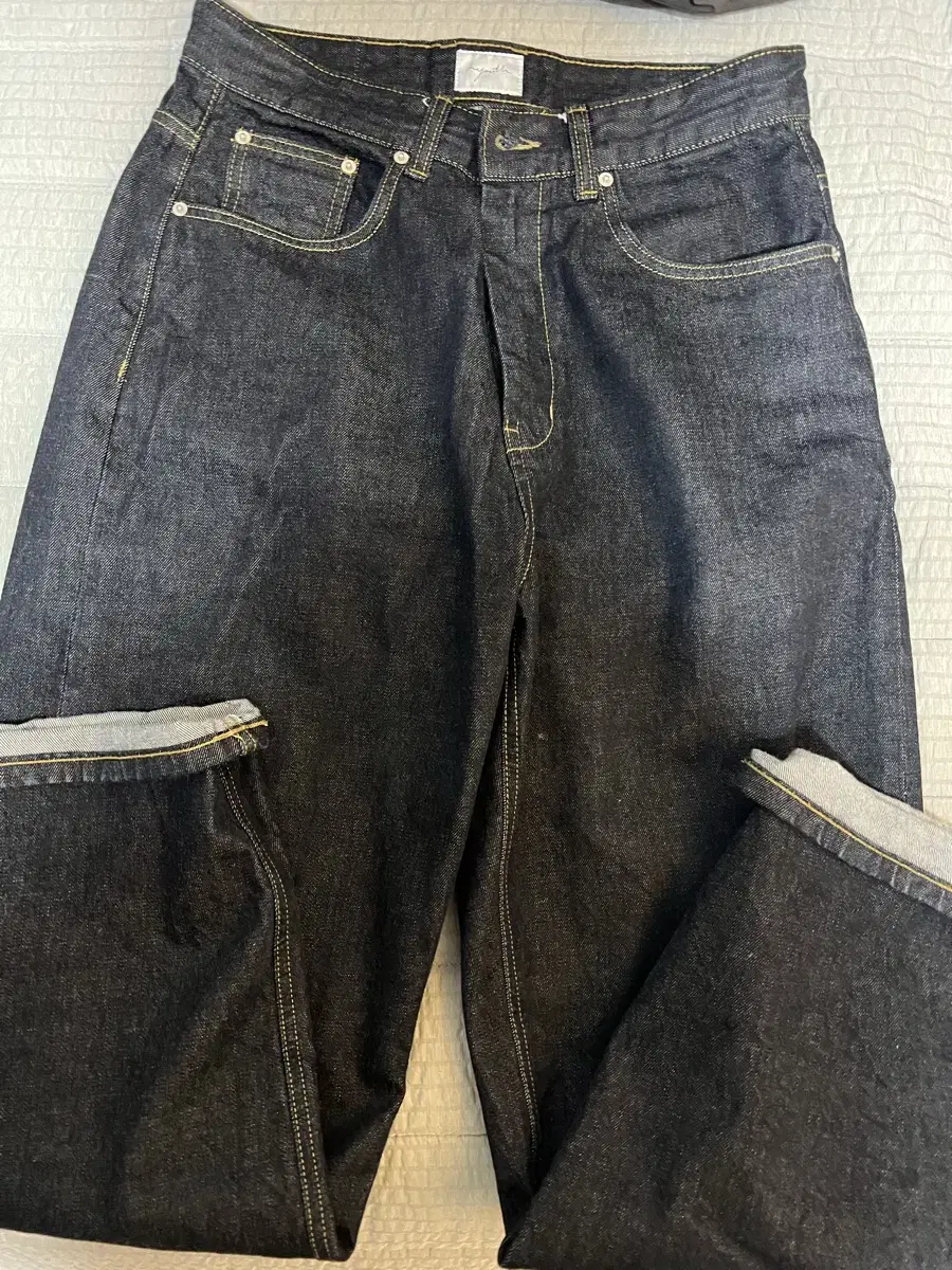 youth wide denim(one wash) M사이즈(short)